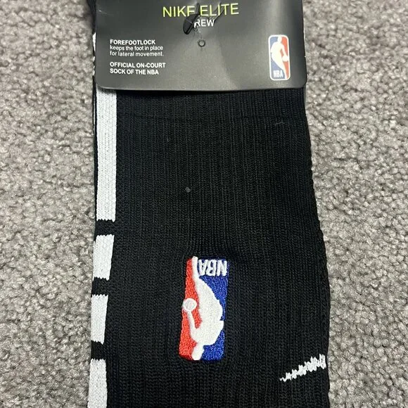 Nike Elite NBA Dri-FIT Basketball Crew Socks - Black - 2 Pairs NWT - Picture 2 of 5